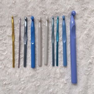 Various Crochet Hooks, Metal and Plastic, All Different Sizes
